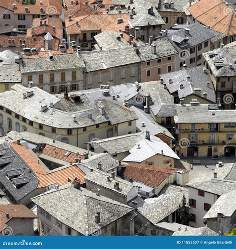 Aerial view of roofs stock image. Image of construction - 11553537