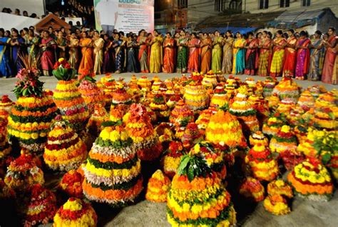 Bathukamma Festival Photos | Images of Bathukamma Festival Celebration