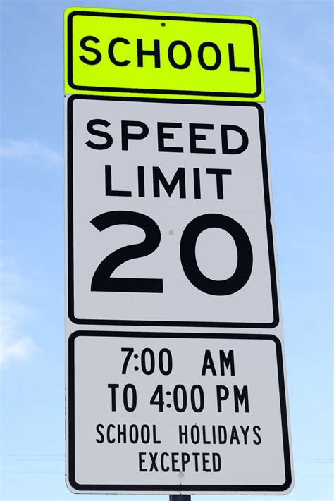 School Speed Limit 20 Sign – Photos Public Domain