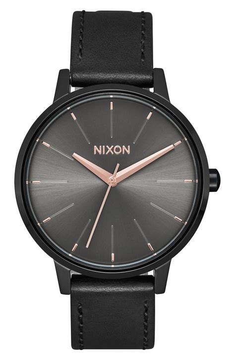 Nixon 'The Kensington' Leather Strap Watch, 37mm | Nordstrom