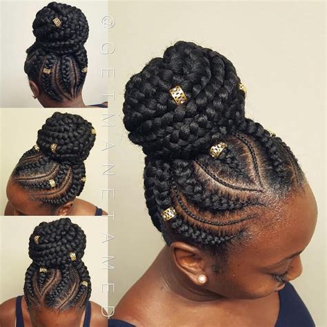 Goddess Braids Updo Styles