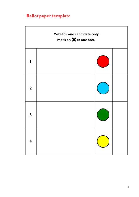 47 Free Voting Ballot Templates [Word, PDF] ᐅ TemplateLab