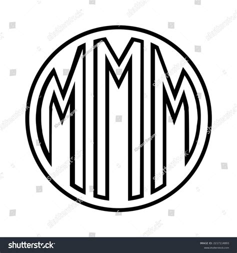 Mmm Threeletter Circle Iconic Logo Design Stock Vector (Royalty Free ...