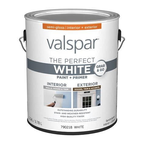 Valspar Semi-Gloss Perfect White Exterior Paint (1-Gallon) in the Exterior Paint department at ...