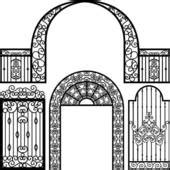 garden gate clipart black and white - Clip Art Library