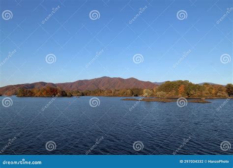 Autumn Scenery of Lake Hibara and Mountains with Autumn Leaves in ...