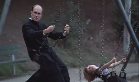 Invasion of the Body Snatchers (1978): A priest is seen on a swing-set with small children, he ...