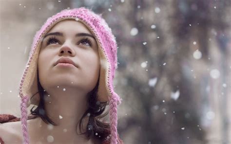 Girl In The Snowflake MacBook Air Wallpaper Download | AllMacWallpaper