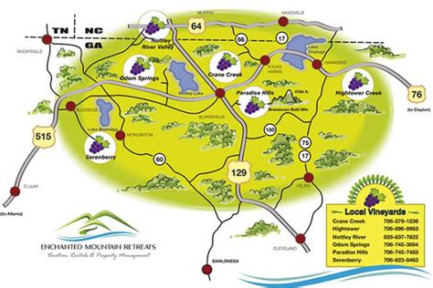 North Georgia Wine Trail Map