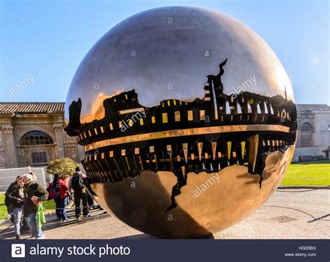 'Sphere Within Sphere' sculpture by Pomodoro in the Cortile della Pigna ...