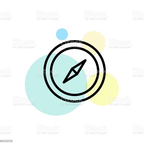 Kompas Pictogram Vector Teken En Symbool Geïsoleerd Op Een Witte ...