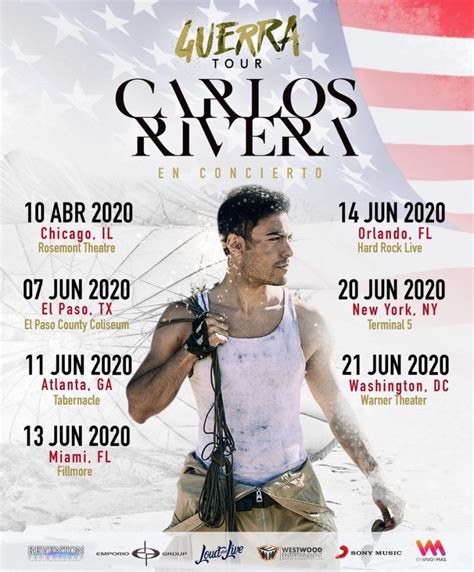 Carlos Rivera regresa a Estados Unidos con su GUERRA TOUR - Popticular