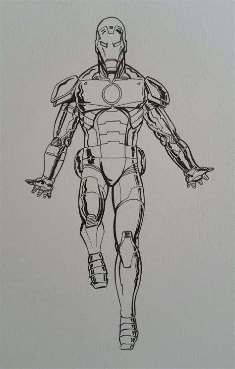 Iron Man Flying Sketch