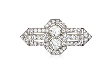 AN ART DÉCO DIAMOND BROOCH, BY BOUCHERON