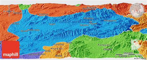 Political Panoramic Map of Lashio