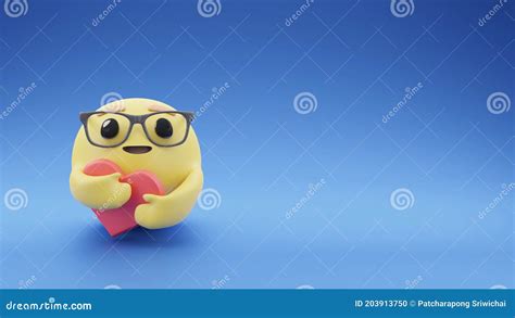 Care Emoticon, Concept Of Wishing Someone Well Emoji Icon, 3D Rendering ...