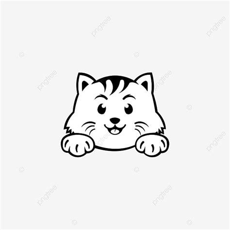 Kucing Gambar Kartun Hewan Lucu Hitam Putih