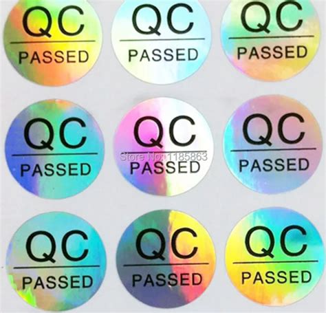 wholesales 1000pcs/lot Round 10mm QC sticker lable custom label sticker adhensive QC PASSED ...