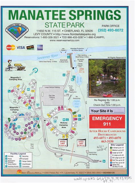 Manatee Springs State Park Map - Cape May County Map