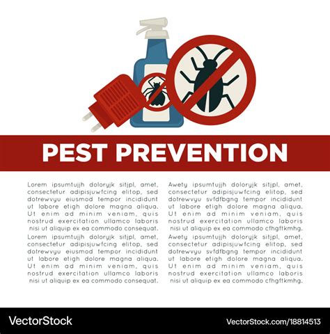 Pest prevention means informative poster Vector Image