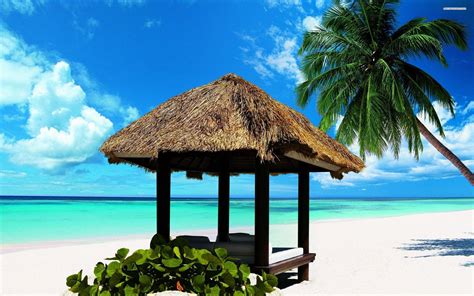 Beach Hut Wallpaper - WallpaperSafari