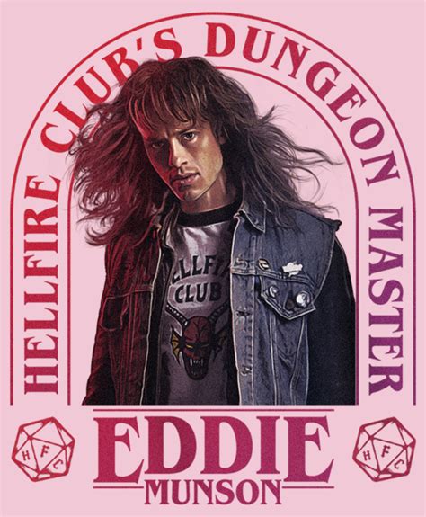 Girl's Stranger Things Hellfire Club Dungeon Master Eddie Graphic Tee