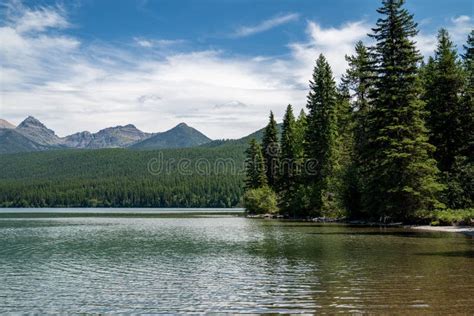 Bowman Lake in Glacier National Park Montana Stock Photo - Image of quiet, park: 193415608