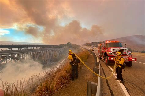 Southern California fire shuts highway, forces evacuations