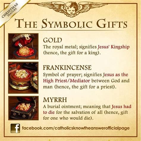 The Gifts of the Wise Men: gold, frankincense and myrrh. | Symbolic ...