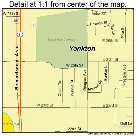 Yankton South Dakota Street Map 4673060