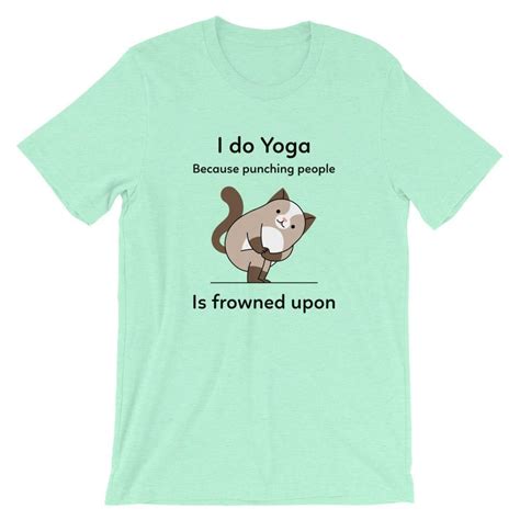 "I do Yoga" T-Shirt with a Funny Cat in 2020 | Cat shirts funny, How to ...