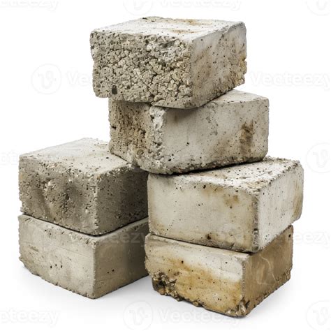 AI generated Stacked Concrete Blocks on Transparent Background 36334256 PNG