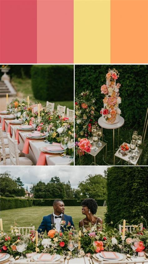 7 Bright and Bold Summer Color Palettes | Junebug Weddings | Orange ...