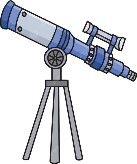 Space Telescope Cartoon Colored Clipart Optical Instrument Telescope Drawing Vector, Drawing ...