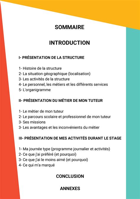 exemple de rapport de stage 3eme – Novo Exemplo