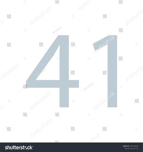 41 Number Simple Clip Art Vector Stock Vector (Royalty Free) 1991876048 | Shutterstock