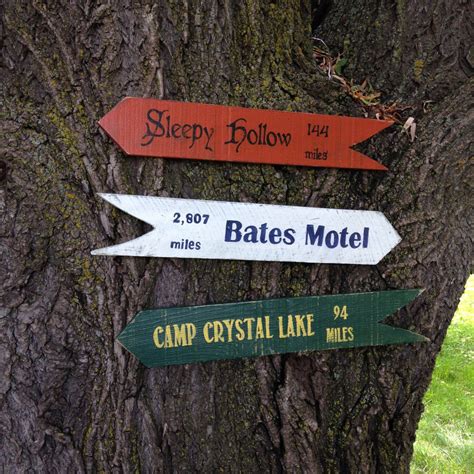 Wooden Directional Sign 3 Pack by CurioObscurio on Etsy. Halloween ...