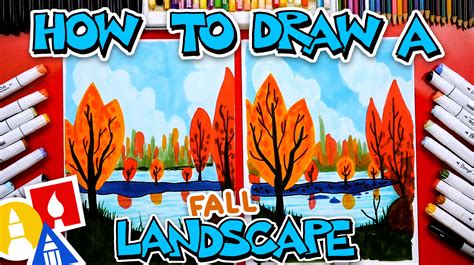 How To Draw A Fall/Autumn Landscape - Art For Kids Hub