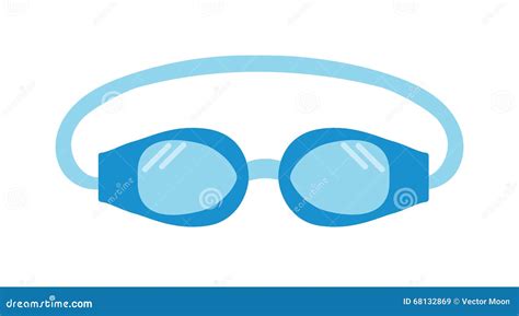 Pool Goggles Swimming Equipment Isolated Vector Illustration. Stock Vector - Illustration of ...