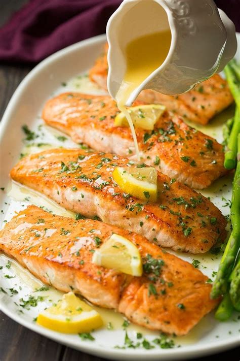 Skillet Seared Salmon with Garlic Lemon Butter Sauce - Cooking Classy