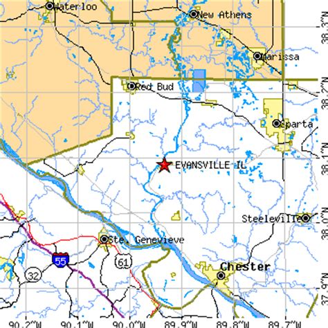 Evansville, Illinois (IL) ~ population data, races, housing & economy