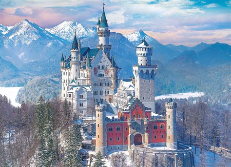 Neuschwanstein Castle in Winter, 1000 Pieces, Eurographics | Puzzle ...