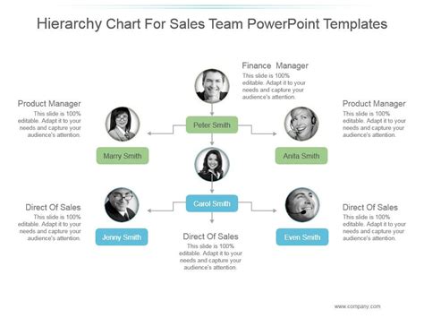 Hierarchy Chart For Sales Team Powerpoint Templates | PowerPoint Presentation Images | Templates ...