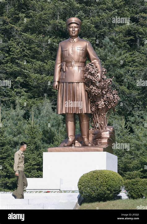 HOERYONG, North Korea - A statue of Kim Jong Suk, the mother of the ...