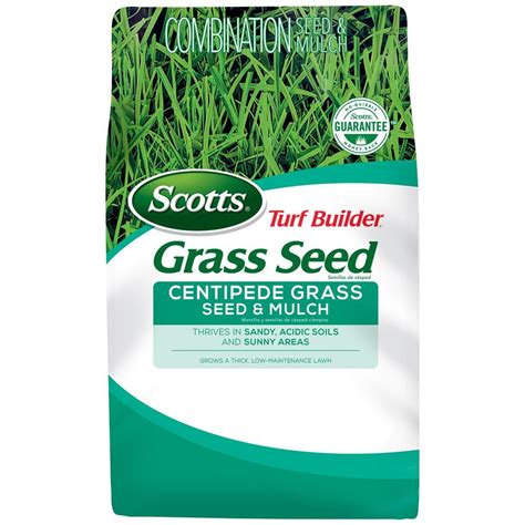 Scotts Turf Builder 5 lbs. Grass Seed Centipede Grass Seed & Mulch Grows a Thick, Low ...