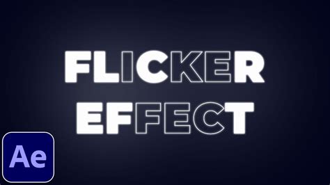 Flicker Text Animation Tutorial in After Effects | Flickering Text Effect - YouTube