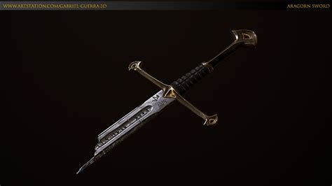 ArtStation - Aragorn's Broken Sword Real Time Render