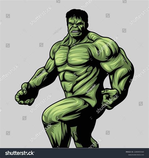 Hulk Vector Art Bodybuilder Vector Illustration Stock Vector (Royalty ...