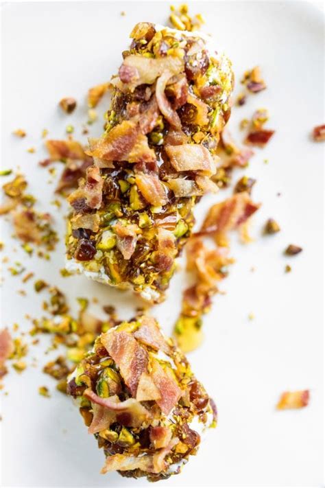 Pistachio Bacon Date Cheese Log - Reluctant Entertainer