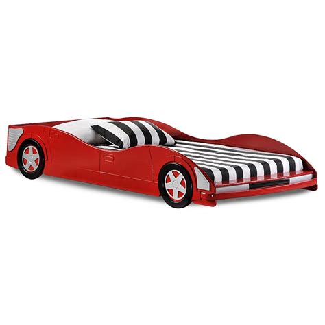 Dresden Twin Size Race Car Bed - Low Profile, Red | DCG Stores